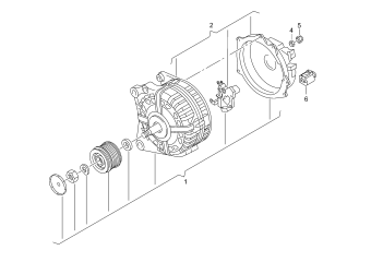 Alternator and single parts