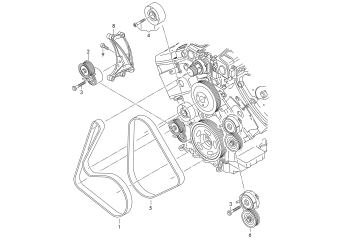 Clamping elements and attachment parts for poly-v-belt 3.0ltr., hybrid CGEA, CGFA