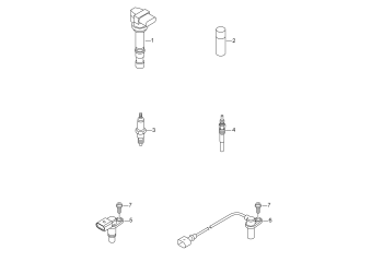 Ignition coil, spark plug, hall sensor, glow plug CGEA, CVWA, CGFA, CGNA, CGRA, CJMA, CJTA, CKDA, CMTA, CNRB, CRCA, CYJA, CVVA