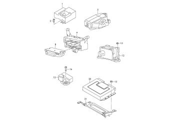 Control unit for electr. height-adjustable, steering column, steering column lock, control unit for electro-mechanical parking brake, multiple sensor, accelerator sensor, control unit for adaptive suspension