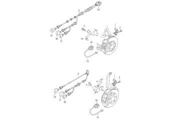 Wiring harness for speed sensor, speed sensor