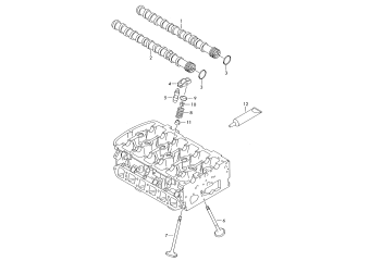 Camshaft, valves 3.6ltr. petrol engine+, CGRA, CMTA