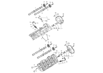 Camshaft, valves 4.2 ltr. petrol engine+, CGNA