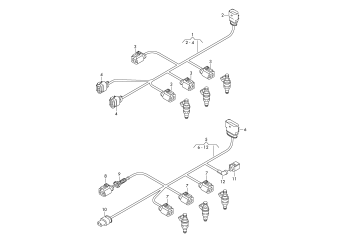 Wiring harness for injectors CGEA, CGFA, CJTA, CYJA