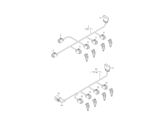 Wiring harness for injectors CGNA
