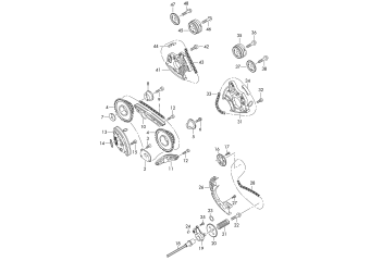 Camshaft timing chain, slide rail 3.0ltr. petrol engine+, CGEA, CGFA, CJTA, CYJA