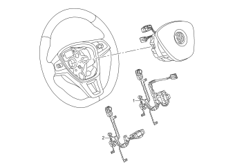 Wiring set for airbag, steering wheel