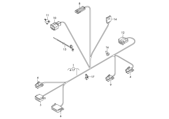 Seat frame wiring harness, backrest