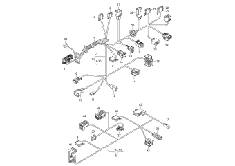 Wiring set for door drivers side front