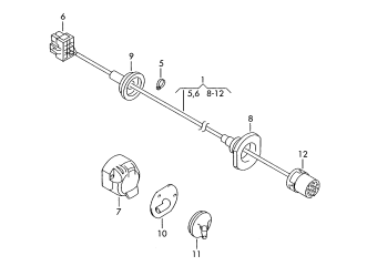 Wiring set for socket for trailer operation