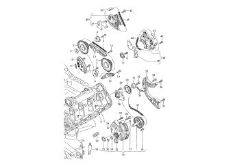 Camshaft timing chain, slide rail 4.2 ltr. petrol engine+, CGNA