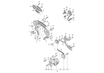 Camshaft timing chain, slide rail 4.2 ltr. diesel engine+, CKDA