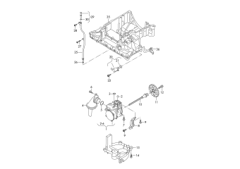 Oil pump, vacuum pump, tube for oil dipstick 3.0ltr. diesel engine+, CJMA, CNRB, CRCA, CRCD, CVVA, CVWA