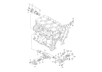 Coolant pump, coolant regulator 3.6ltr. petrol engine