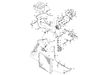 Coolant cooling system 4.2 ltr., feed diesel engine