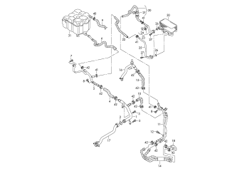 Coolant cooling system 4.2 ltr., return, rear diesel engine