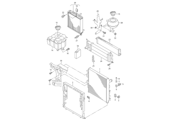 Cooler for coolant, additional cooler for coolant, reservoir 3.0-4.2ltr. 6-,8-cyl.