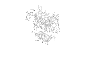 Cylinder block, oil sump 3.6ltr. 6-cylinder+, petrol engine+, CGRA, CMTA