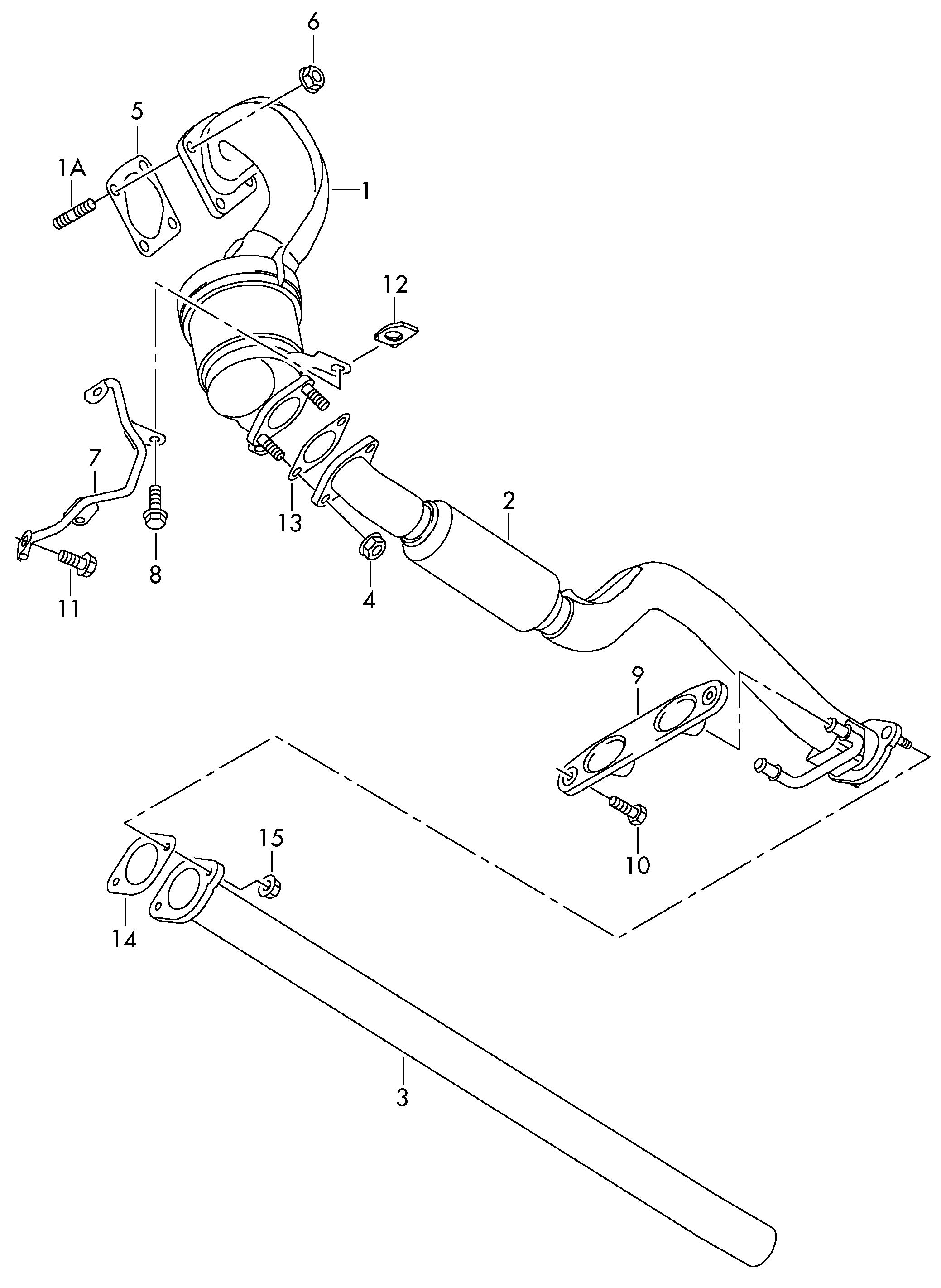 Exhaust pipe, catalytic converter, intermediate pipe 1.2/1.4 ltr. petrol eng.+, CAXA, CAVD, CBZB, CBZA, CNWA, CTHD, CTKA Volkswagen Golf Plus 2012-2014 EUR Exhaust pipe, catalytic converter, intermediate pipe 1.2/1.4 ltr. petrol eng.+, CAXA, CAVD, CBZB, CBZA, CNWA, CTHD, CTKA Volkswagen Golf Plus 2012-2014 EUR
