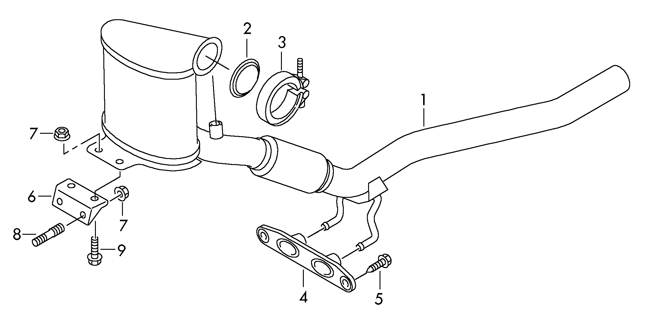 Exhaust pipe with catalyst, intermediate pipe 1.6ltr., common rail diesel eng.+, CAYC, CLCA Volkswagen Golf Plus 2012-2014 EUR Exhaust pipe with catalyst, intermediate pipe 1.6ltr., common rail diesel eng.+, CAYC, CLCA Volkswagen Golf Plus 2012-2014 EUR