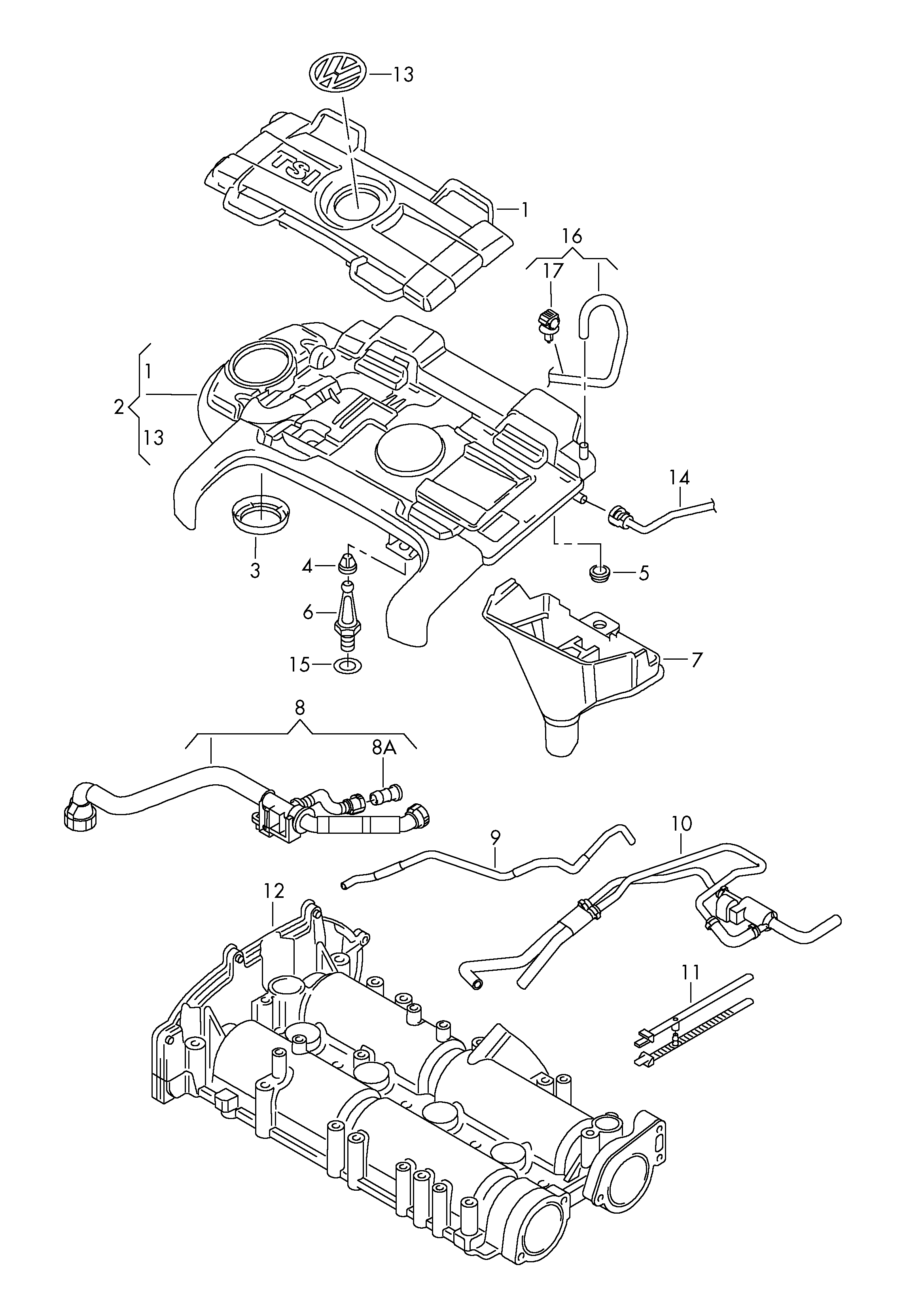 Cover for engine compartment, ventilation for cylinder block 1.4ltr. petrol eng.+, CAVD, CNWA, CTHD, CTKA Volkswagen Golf Plus 2012-2014 EUR Cover for engine compartment, ventilation for cylinder block 1.4ltr. petrol eng.+, CAVD, CNWA, CTHD, CTKA Volkswagen Golf Plus 2012-2014 EUR