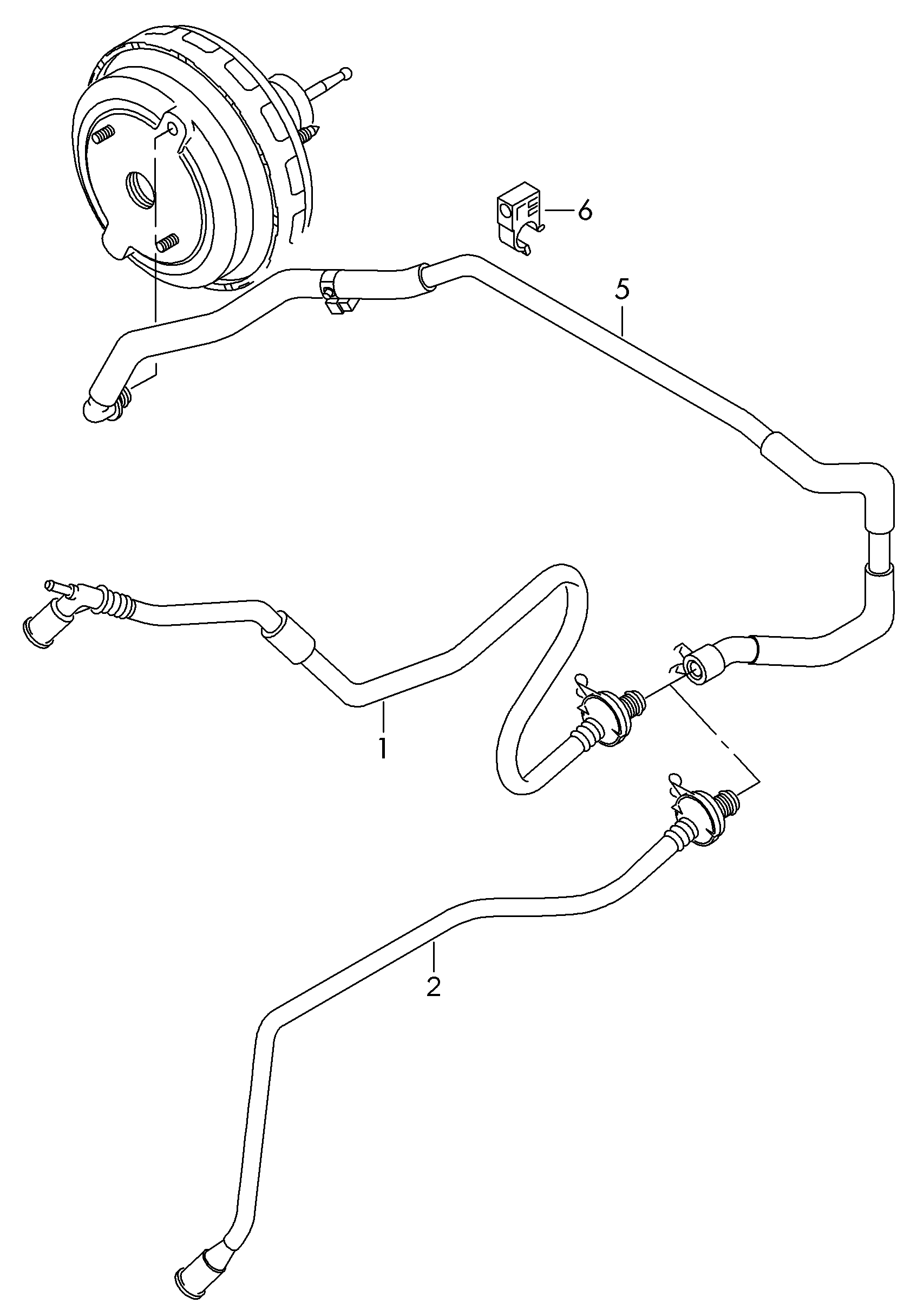 Vacuum hoses for, brake servo rhd diesel eng. Volkswagen Golf Plus 2012-2014 EUR Vacuum hoses for, brake servo rhd diesel eng. Volkswagen Golf Plus 2012-2014 EUR