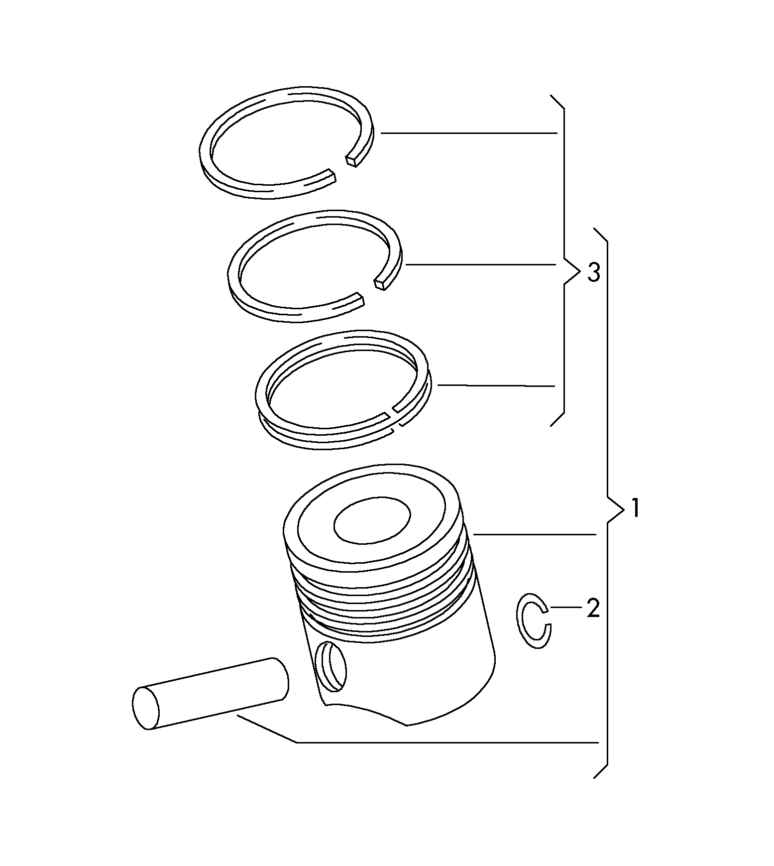 Piston, piston ring 1.6ltr. petr. engine Volkswagen Golf Plus 2012-2014 EUR Piston, piston ring 1.6ltr. petr. engine Volkswagen Golf Plus 2012-2014 EUR