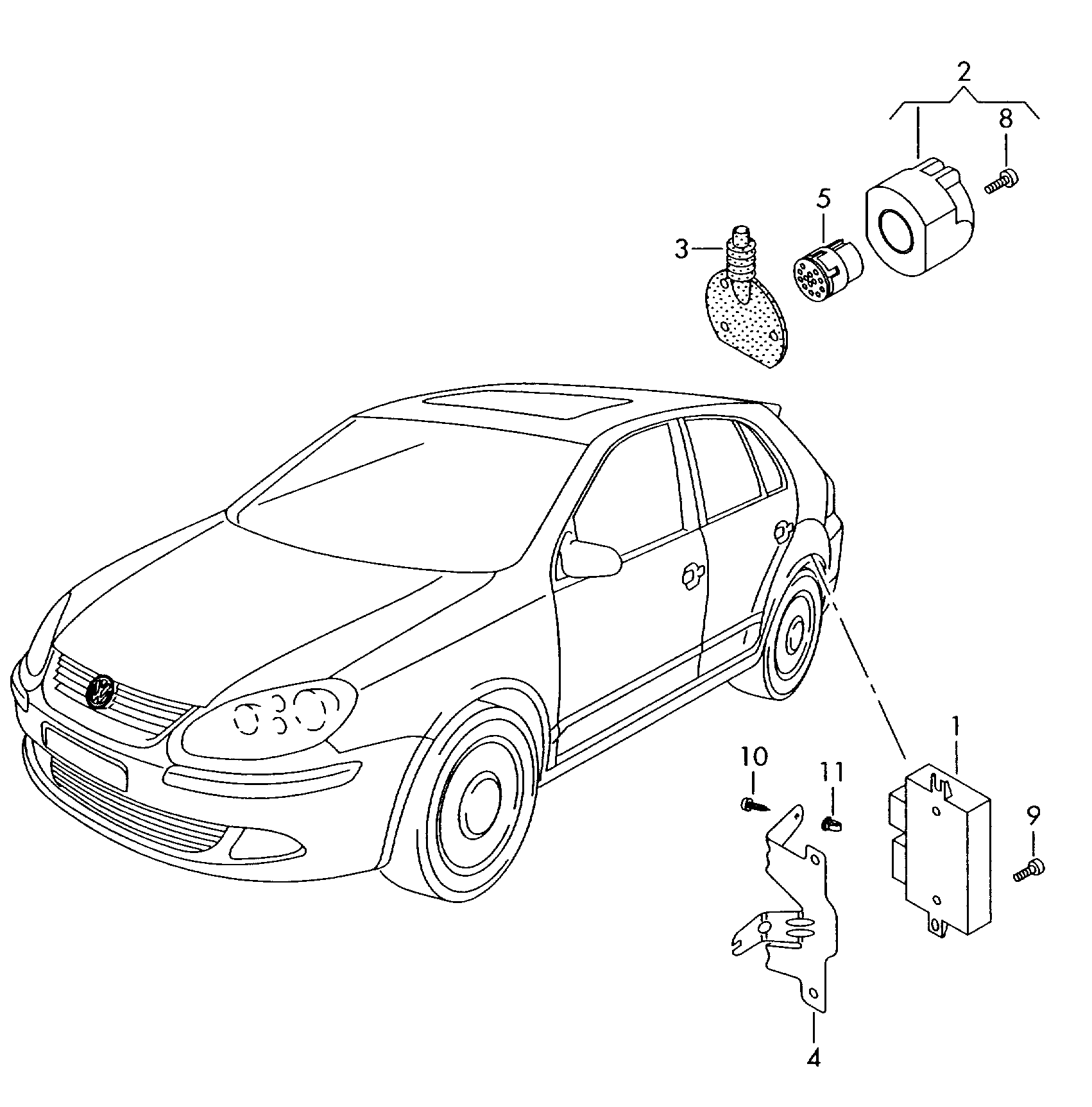 Electrical parts for trailer towing Volkswagen Golf Plus 2012-2014 EUR Electrical parts for trailer towing Volkswagen Golf Plus 2012-2014 EUR