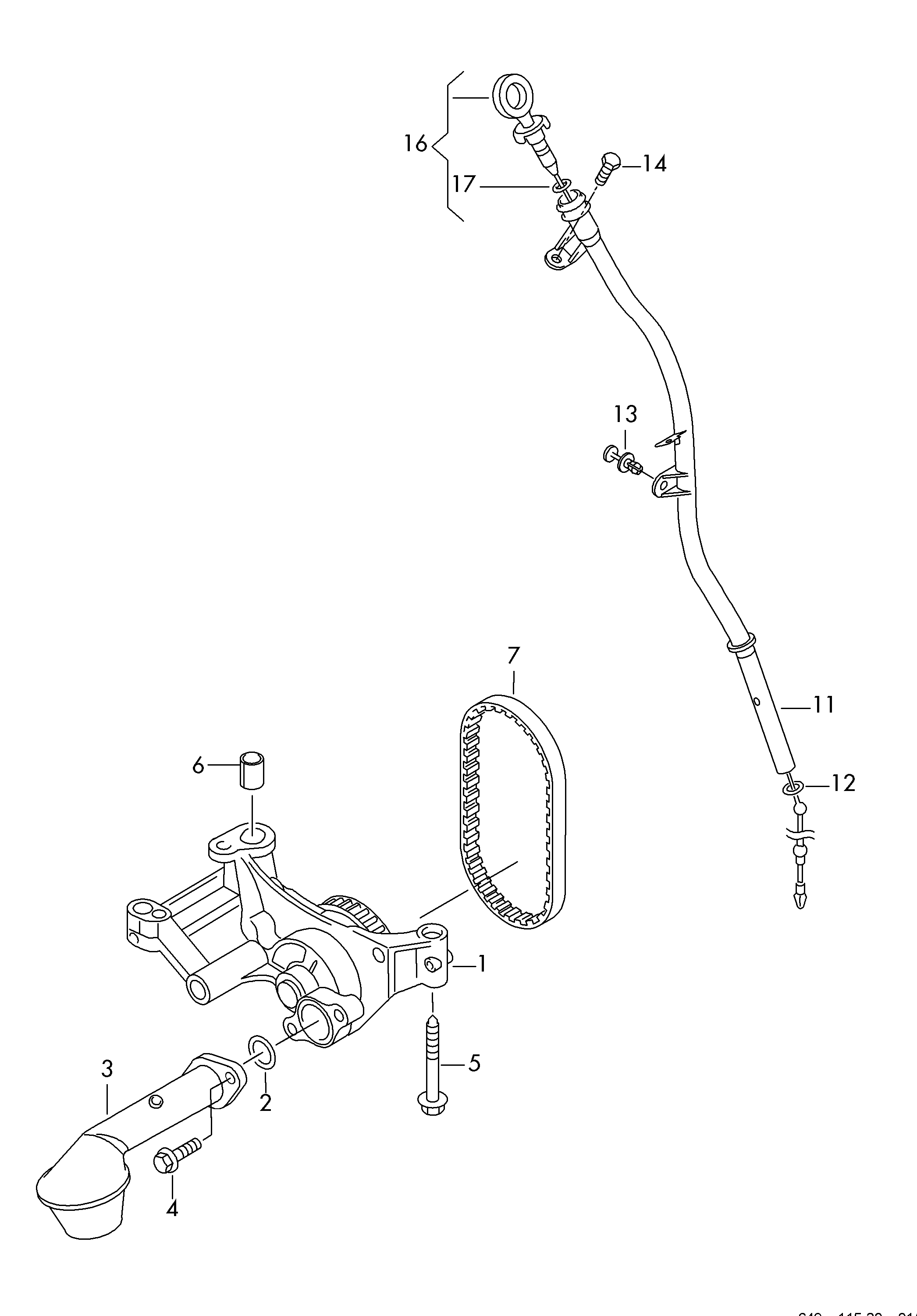 Oil pump, oil dipstick 1.6ltr. diesel eng.+, CAYB, CAYC Volkswagen Golf Plus 2012-2014 EUR Oil pump, oil dipstick 1.6ltr. diesel eng.+, CAYB, CAYC Volkswagen Golf Plus 2012-2014 EUR