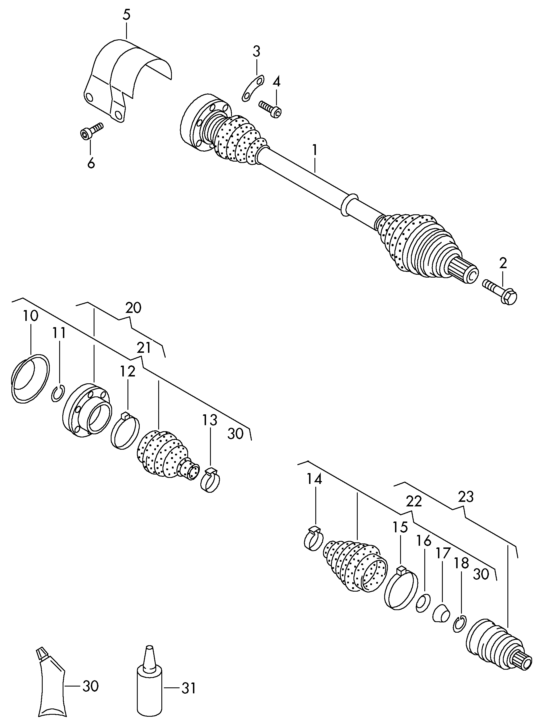 Drive shaft for 6-speed dual clutch gearbox front frt.-wh.dr.+, CCTA, CBFA, CCZA+, PR-0ES, 26.05.2009 - 22.02.2010 Volkswagen Passat CC Coupe 2009-2012 EUR Drive shaft for 6-speed dual clutch gearbox front frt.-wh.dr.+, CCTA, CBFA, CCZA+, PR-0ES, 26.05.2009 - 22.02.2010 Volkswagen Passat CC Coupe 2009-2012 EUR