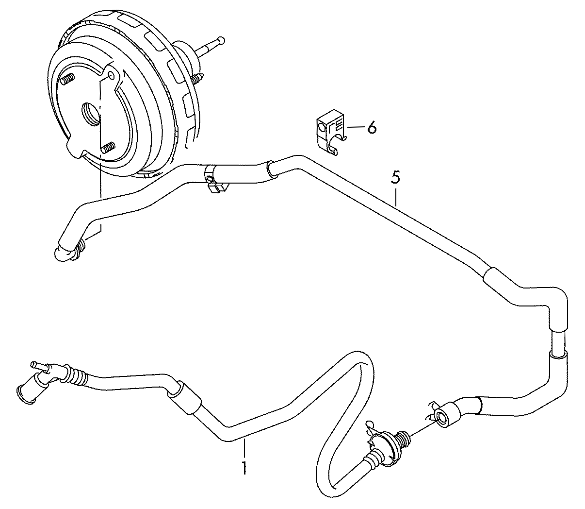 Vacuum hoses for brake servo rhd diesel eng. Volkswagen Passat CC Coupe 2009-2012 EUR Vacuum hoses for brake servo rhd diesel eng. Volkswagen Passat CC Coupe 2009-2012 EUR
