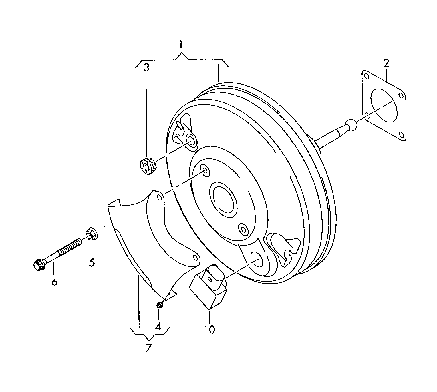 Brake servo rhd Volkswagen Passat CC Coupe 2009-2012 EUR Brake servo rhd Volkswagen Passat CC Coupe 2009-2012 EUR