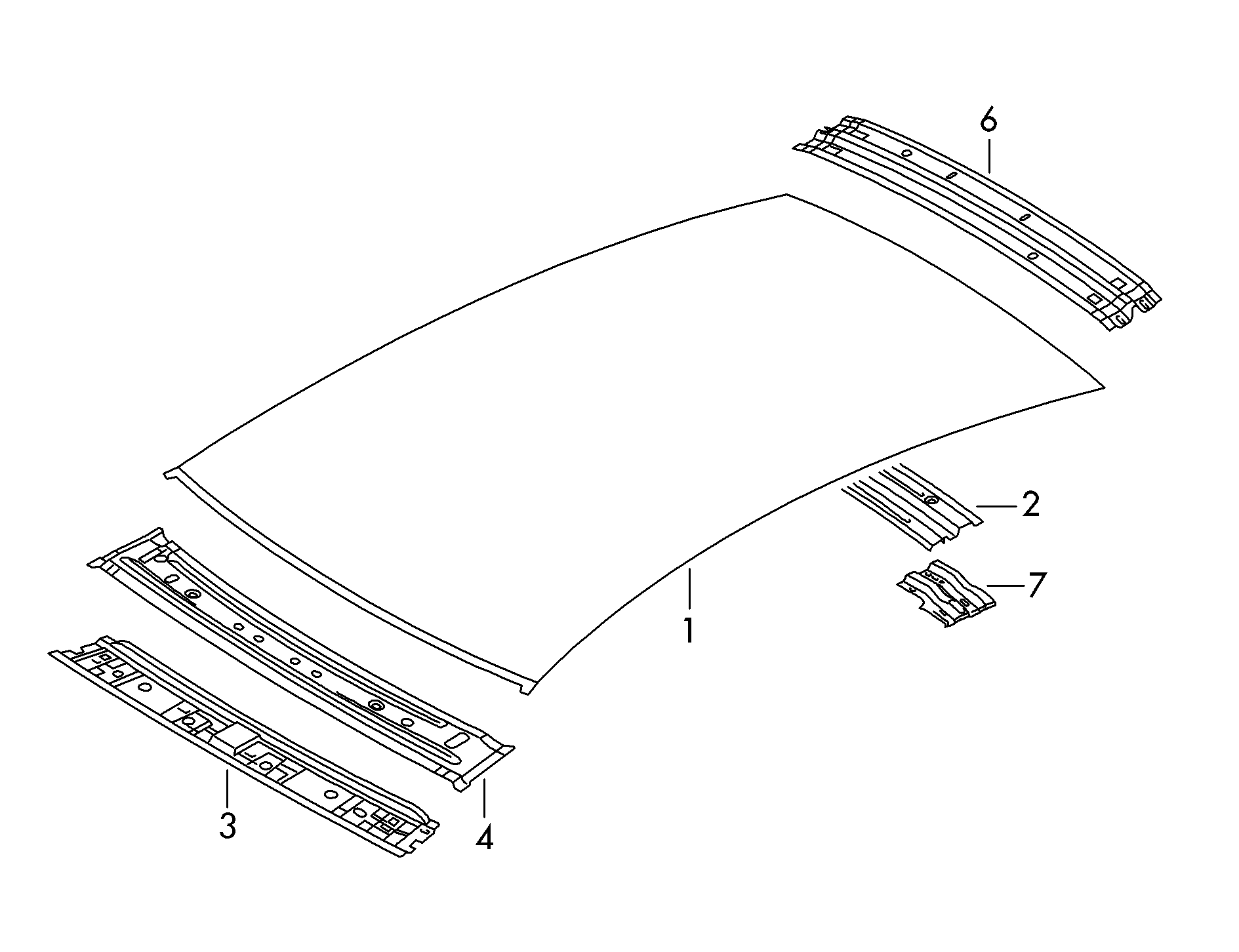 Roof Volkswagen Passat CC Coupe 2009-2012 EUR Roof Volkswagen Passat CC Coupe 2009-2012 EUR