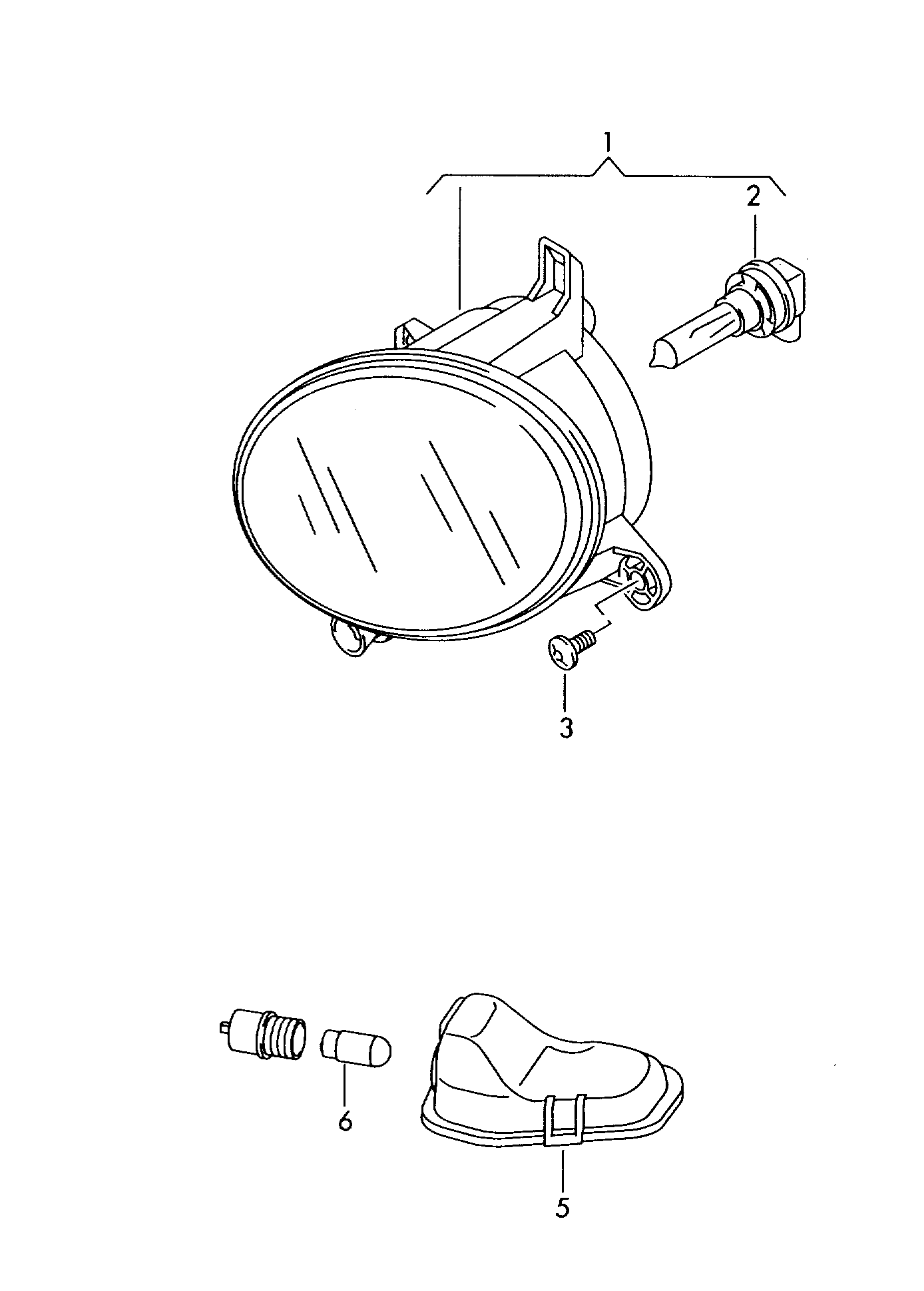 Halogen fog lamp, peripheral light side Volkswagen Passat CC Coupe 2009-2012 EUR Halogen fog lamp, peripheral light side Volkswagen Passat CC Coupe 2009-2012 EUR