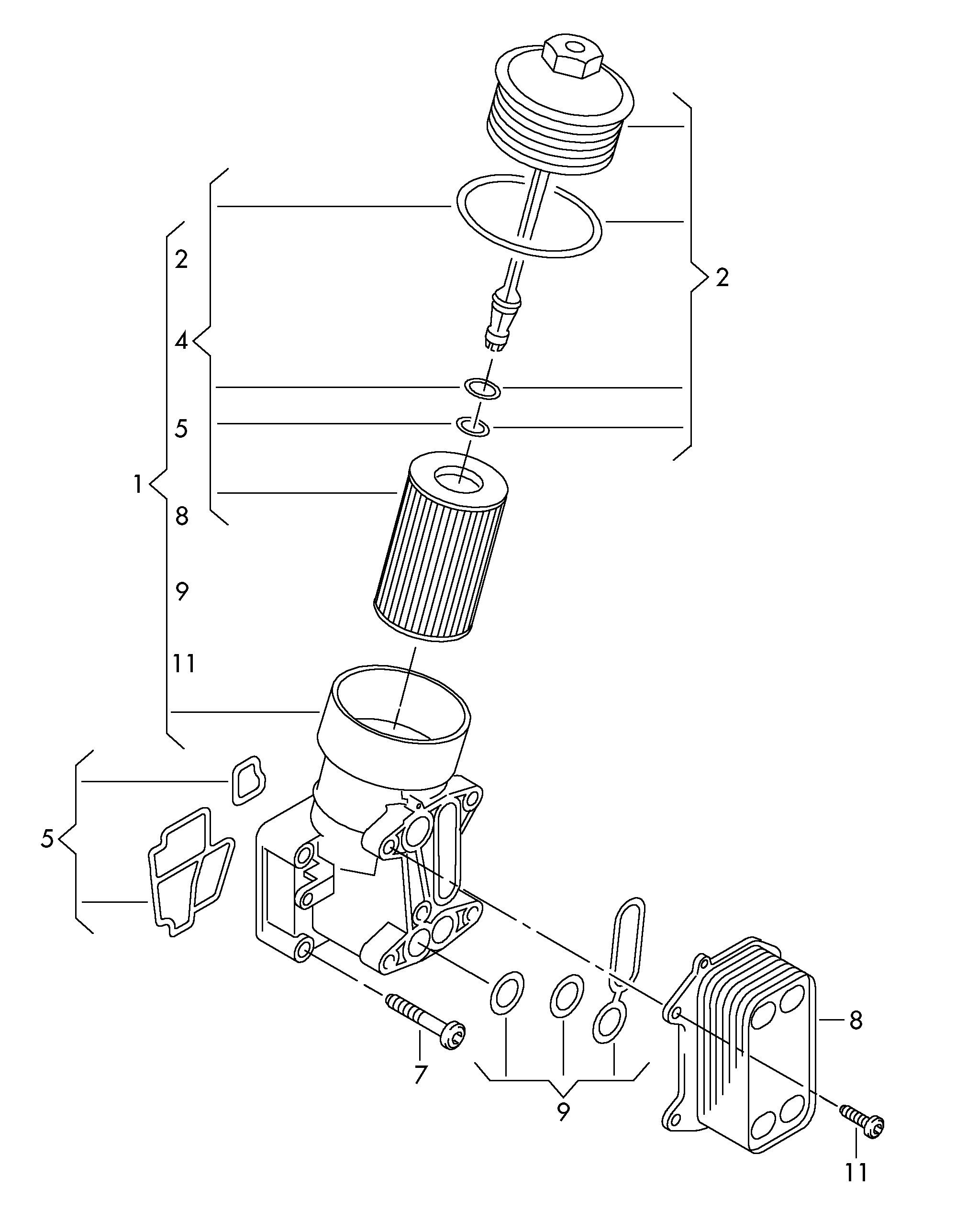 Oil filter bracket, oil filter 2.0 ltr. diesel eng.+, CFFA, CFFB, CFGB, CLLA Volkswagen Passat CC Coupe 2009-2012 EUR Oil filter bracket, oil filter 2.0 ltr. diesel eng.+, CFFA, CFFB, CFGB, CLLA Volkswagen Passat CC Coupe 2009-2012 EUR