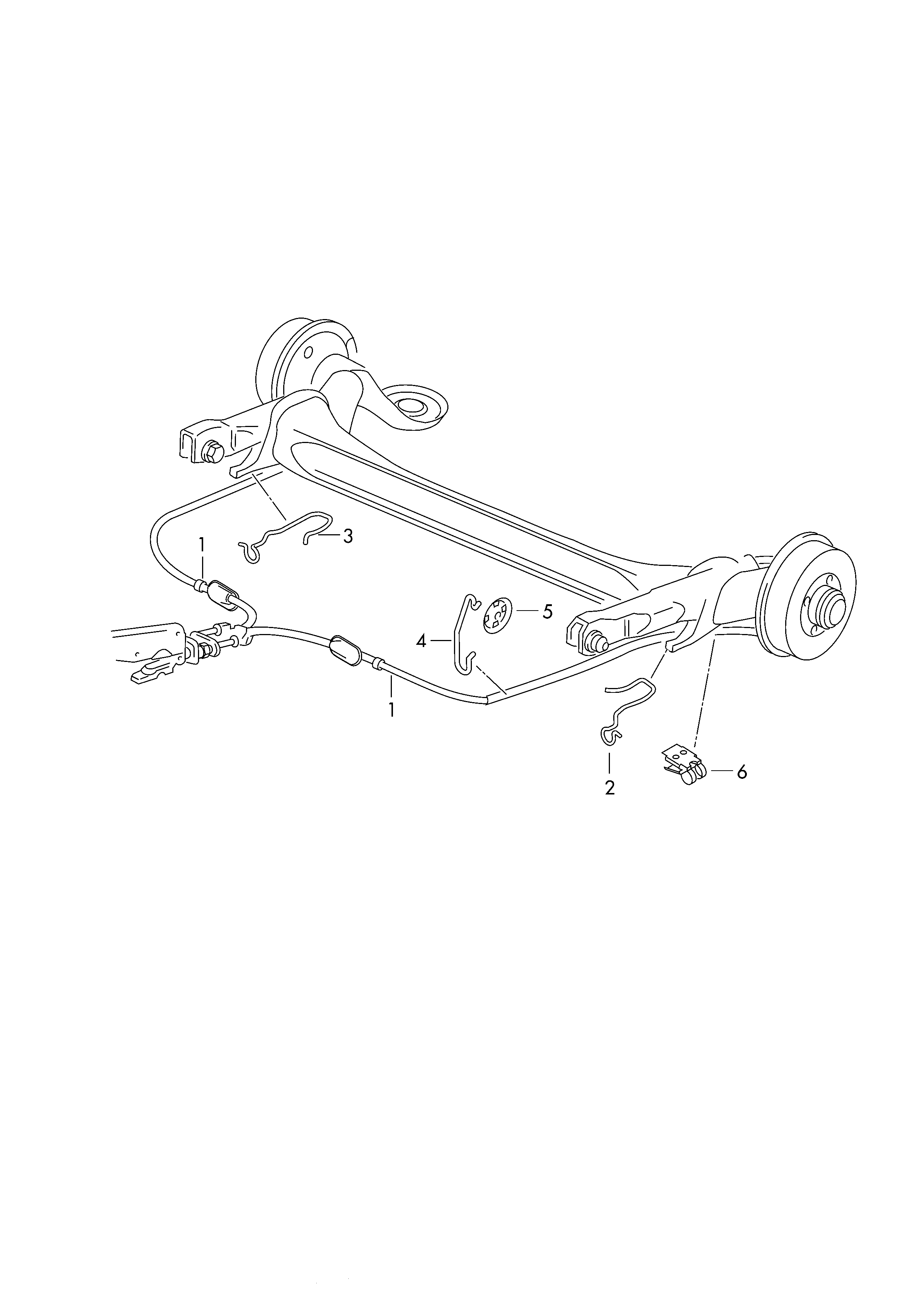 Brake cable rear Volkswagen Polo 2013-2017 EUR Brake cable rear Volkswagen Polo 2013-2017 EUR