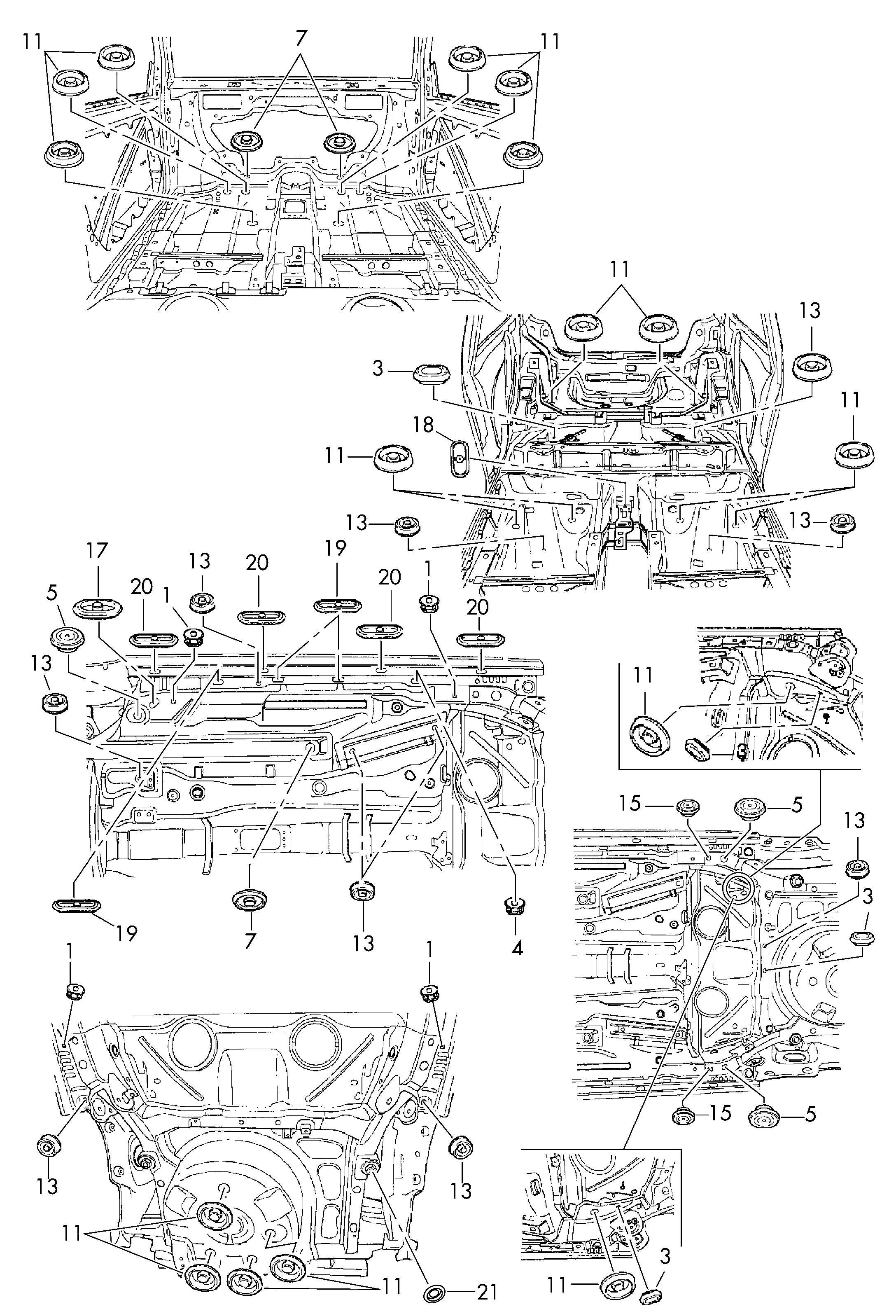 Bungs, wheel housing Volkswagen Polo 2013-2017 EUR Bungs, wheel housing Volkswagen Polo 2013-2017 EUR