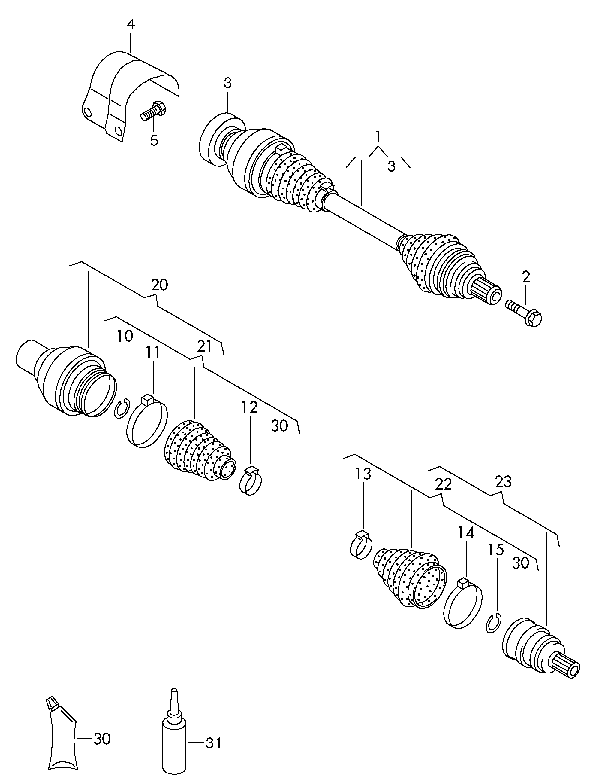 Drive shaft, for 6 speed manual gearbox, for vehicles without, start-stop operation front frt.-wh.dr.+, CFFB+, PR-7L3 Volkswagen Tiguan 2010-2017 EUR Drive shaft, for 6 speed manual gearbox, for vehicles without, start-stop operation front frt.-wh.dr.+, CFFB+, PR-7L3 Volkswagen Tiguan 2010-2017 EUR