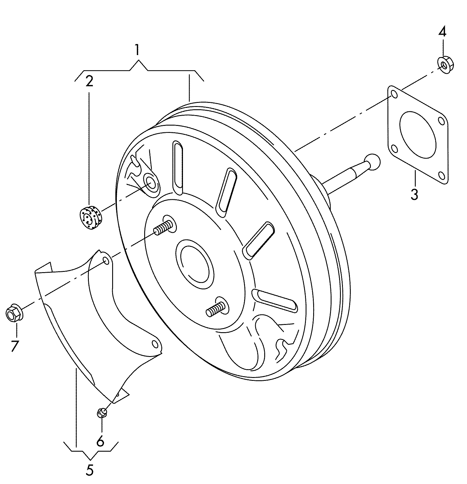 Brake servo lhd Volkswagen Tiguan 2010-2017 EUR Brake servo lhd Volkswagen Tiguan 2010-2017 EUR