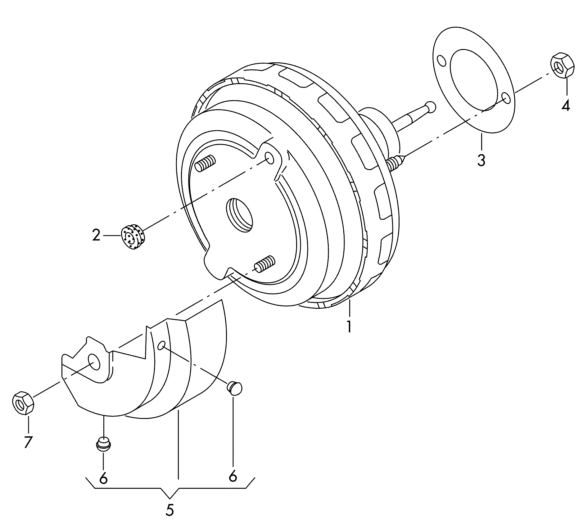 Brake servo rhd Volkswagen Tiguan 2010-2017 EUR Brake servo rhd Volkswagen Tiguan 2010-2017 EUR