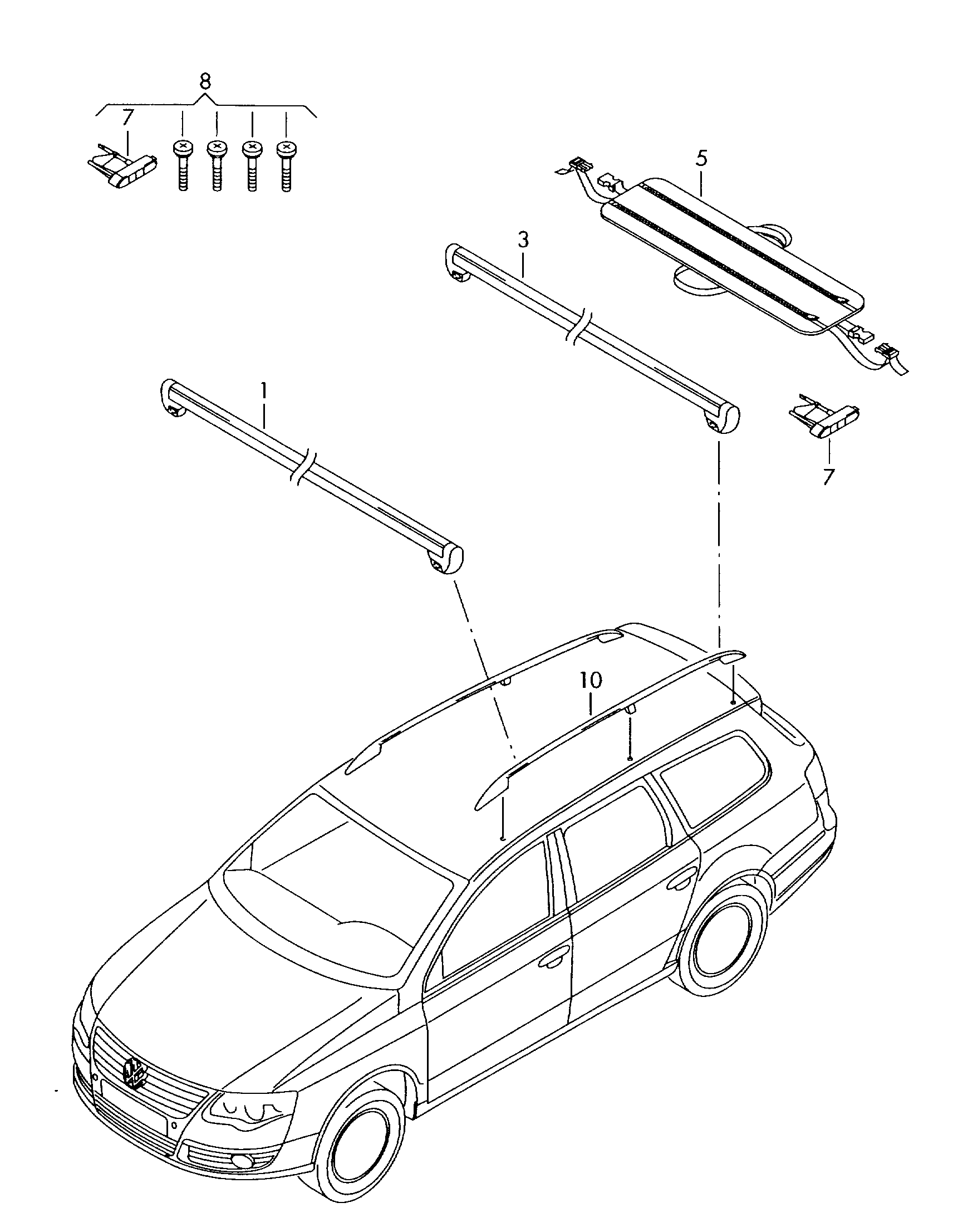 Roof base support Volkswagen Tiguan 2010-2017 EUR Roof base support Volkswagen Tiguan 2010-2017 EUR