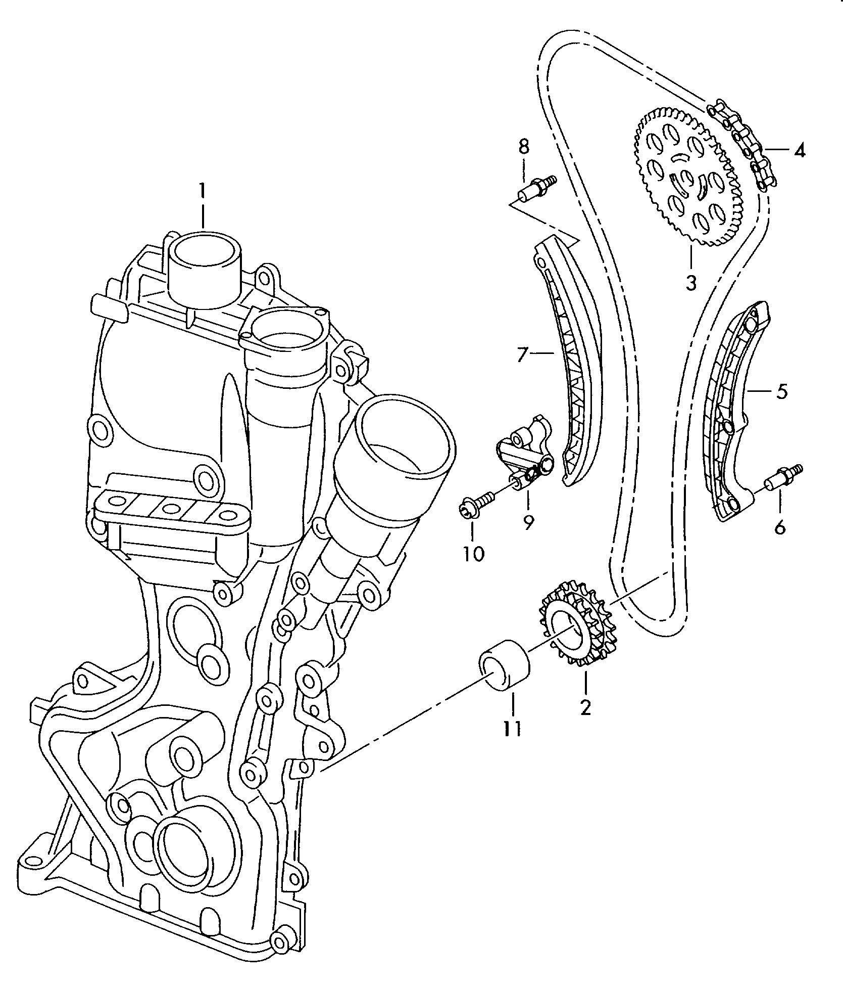Camshaft timing chain, timing case 1.4ltr. petrol eng.+, CAVA, CAVD, CAXA, CTHA, CTHD Volkswagen Tiguan 2010-2017 EUR Camshaft timing chain, timing case 1.4ltr. petrol eng.+, CAVA, CAVD, CAXA, CTHA, CTHD Volkswagen Tiguan 2010-2017 EUR
