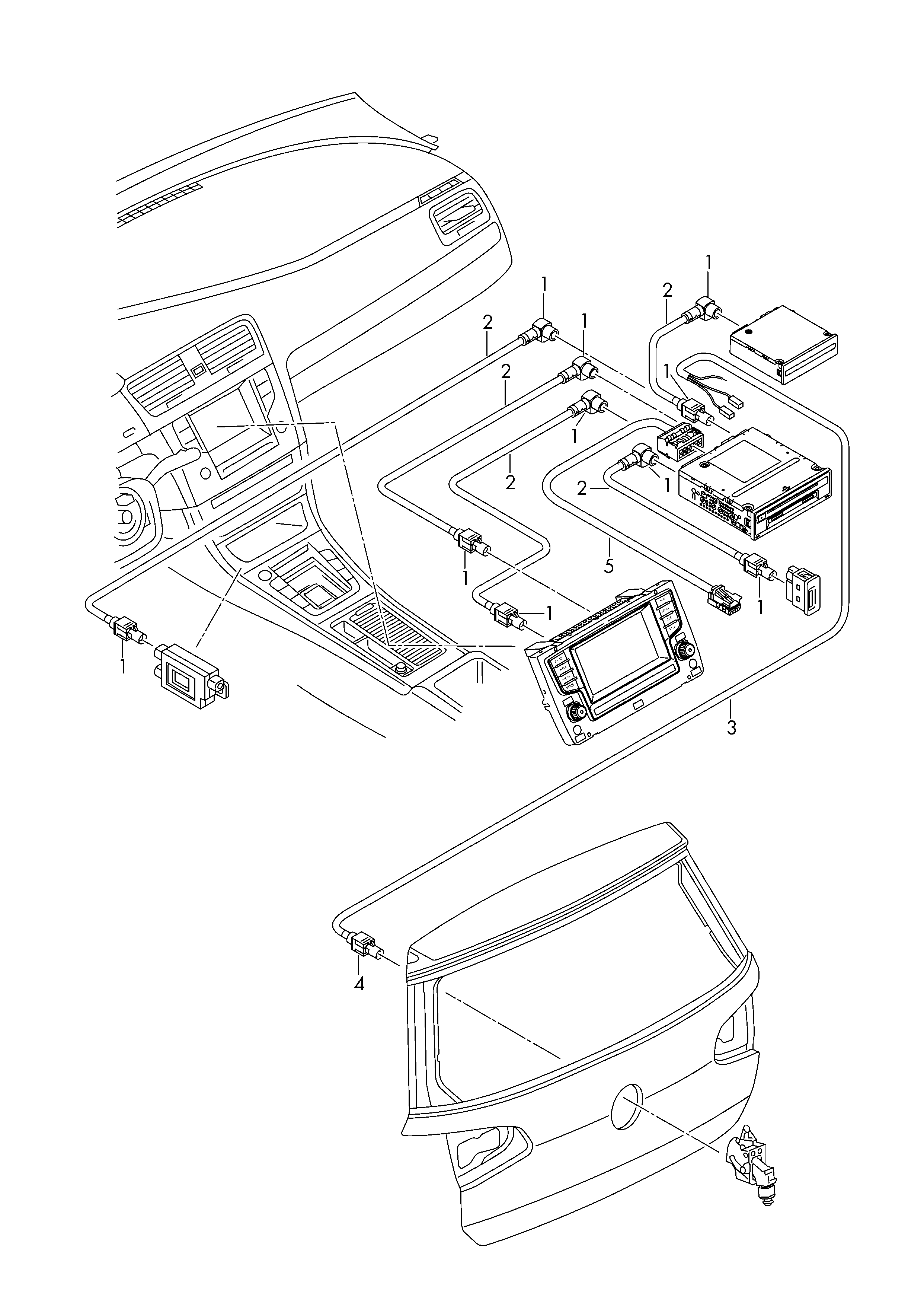 Data adaptor line, multimedia equipment Volkswagen Tiguan 2010-2017 EUR Data adaptor line, multimedia equipment Volkswagen Tiguan 2010-2017 EUR