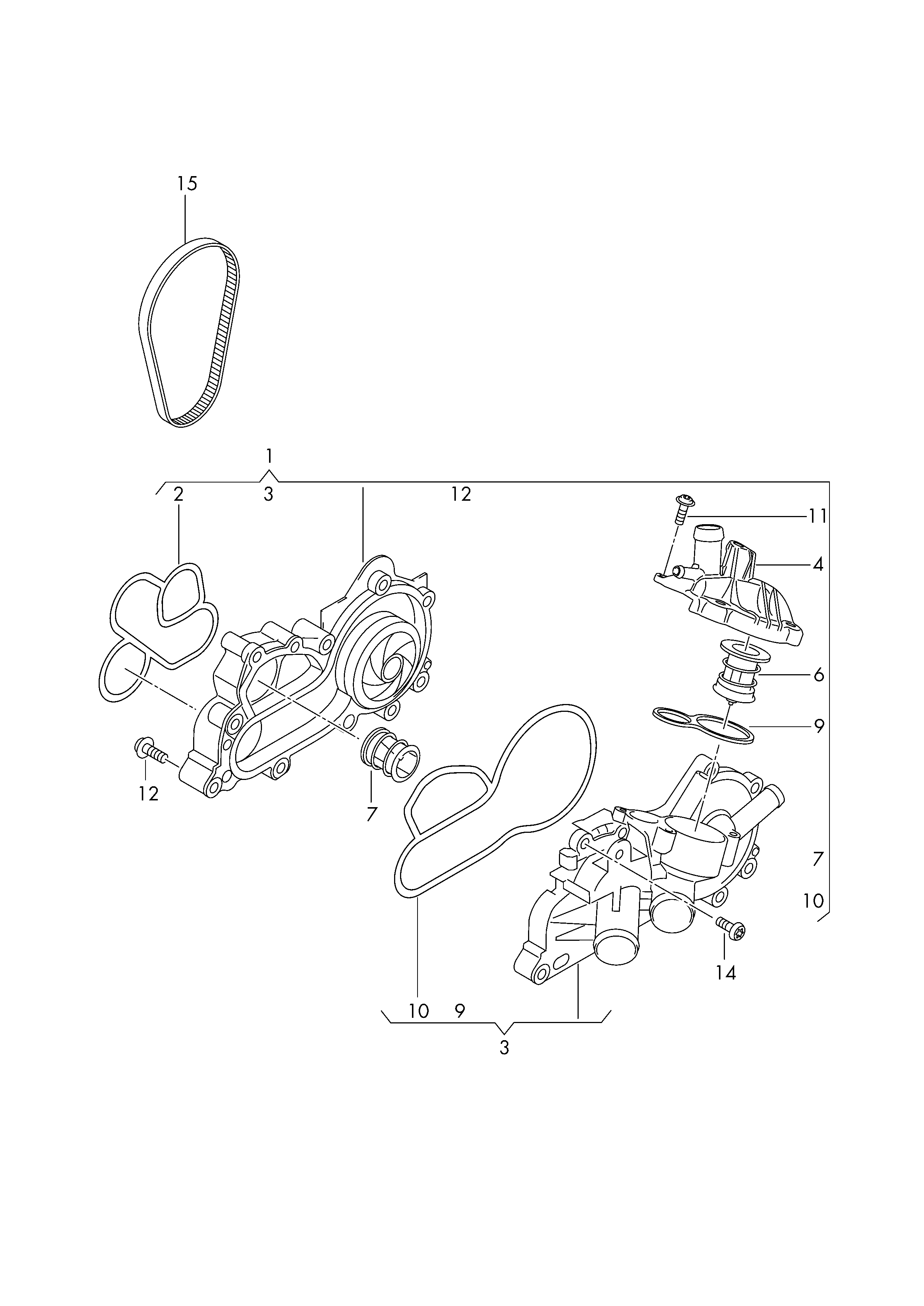 Coolant pump, coolant regulator 1.4ltr. petrol eng.+, CZDB, CZDA Volkswagen Tiguan 2010-2017 EUR Coolant pump, coolant regulator 1.4ltr. petrol eng.+, CZDB, CZDA Volkswagen Tiguan 2010-2017 EUR
